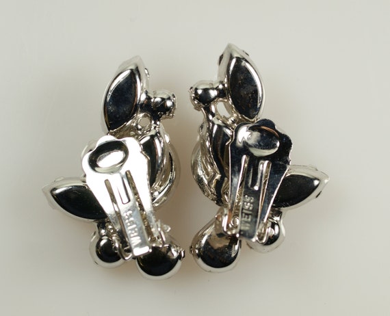 Weiss Rhinestone Earrings, Vintage Weiss Clear Cr… - image 5