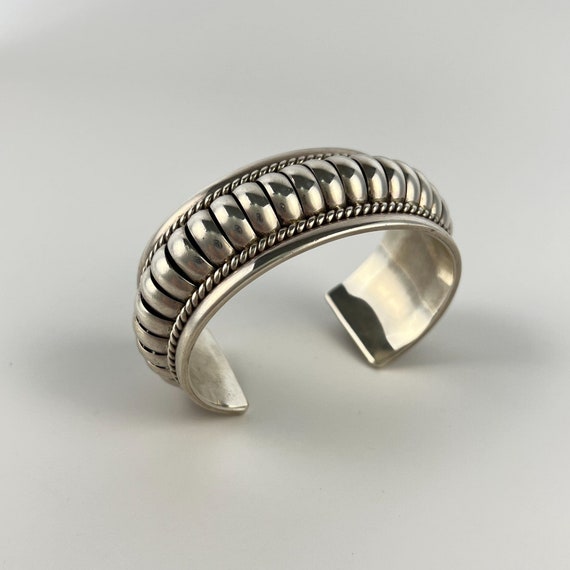 Tom Charley Vintage Native American Navajo Sterling Silver Bracelet Tom Charley Vintage Native American Navajo Sterling Silver Bracelet