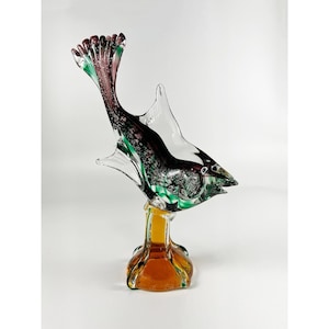 Vintage MCM Mid Century Murano Venetian Art Glass Large Fish Sculpture J.I.CO