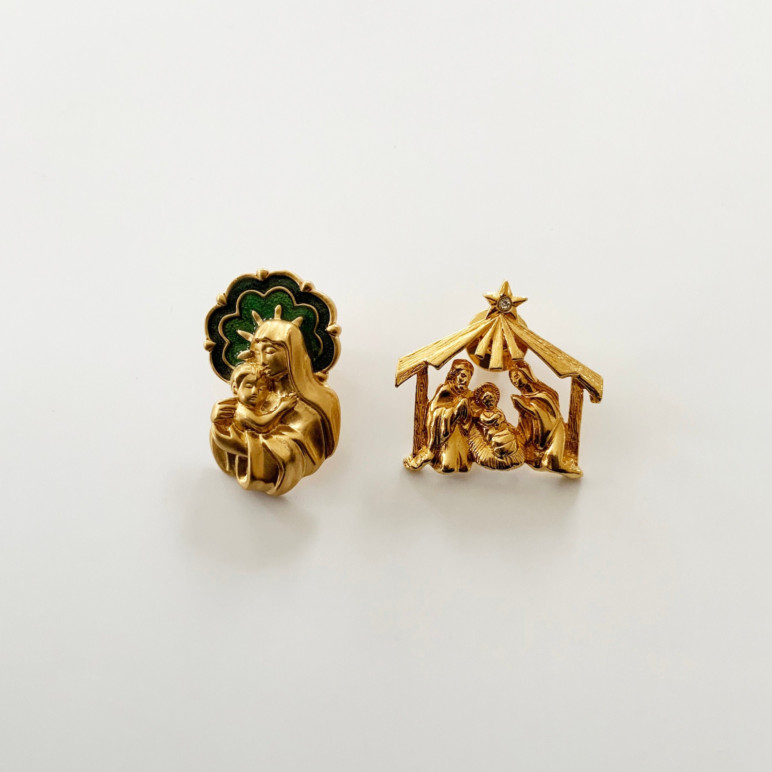 Vintage Religious Pins and Brooches Anne Klein Rhinestone Etsy