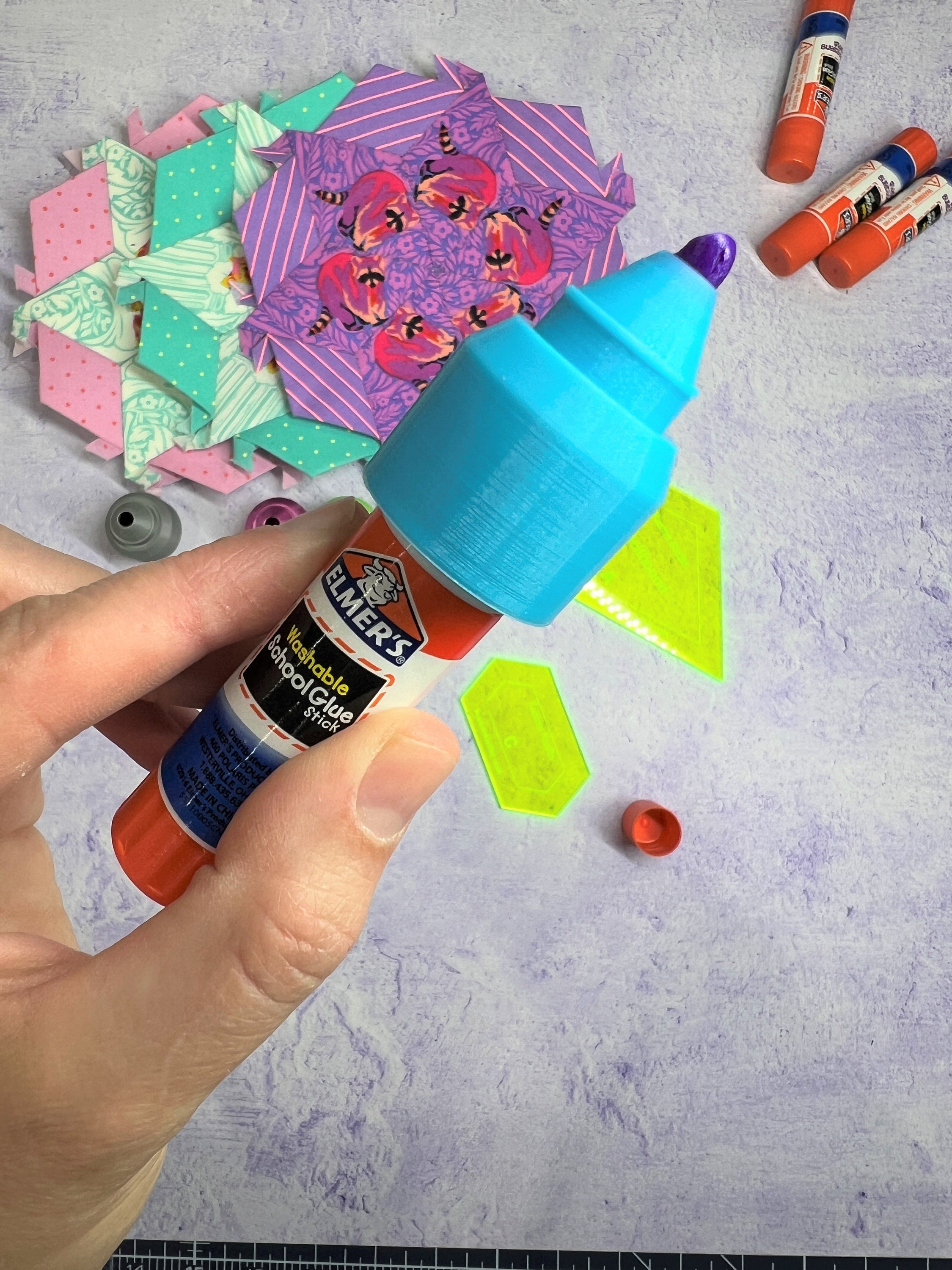 0.26oz Permanent Glue Stick Washable for Paper Crafts Art Work School Kids  Office Fabric Scrapbooking Card Making Adhesive 