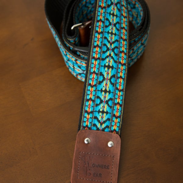Blue/Black Vintage-styled Guitar Strap