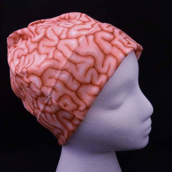 Lightweight Jersey Knit Brain Hat | People's March For Science Hat | Brain Beanie | Earth Day | Scientist | Pink Brain Slouch | Anti-Trump