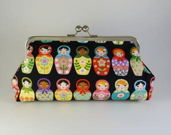 Russian Doll Matryoshka Folk Unique Shoulder Bags Flap With Magnetic Snap Printed Woman Saddle Bag Shoulders Bag 