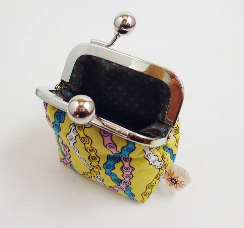 Ring Holder Teeny Tiny Bike Chain Jewelry Pouch Biker Gift Kids lock pouch Ring Bearer Biker Wedding Bicycle Pouch -Trinket Holder