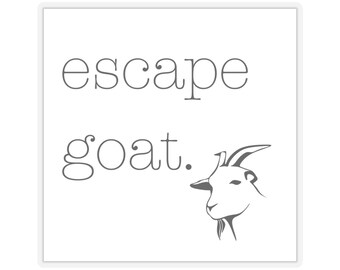 Escape Goat Pun Sticker