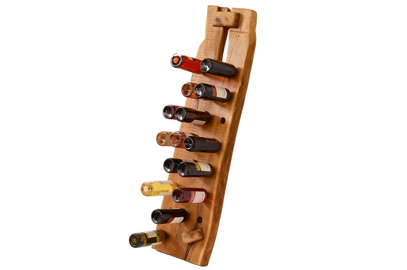 Oak Wine Stand Wine Bottle Holder Wooden Wine Holder Etsy