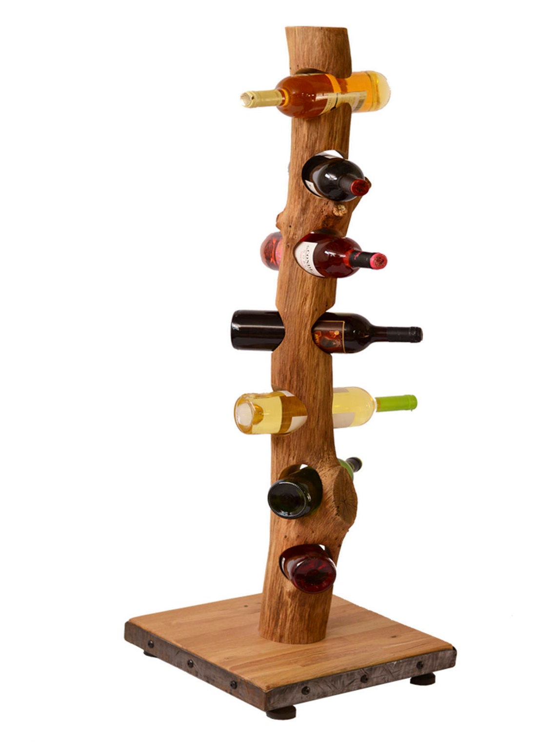 Riddling wine rack Oak wood wine rack Wooden wine shelf Etsy