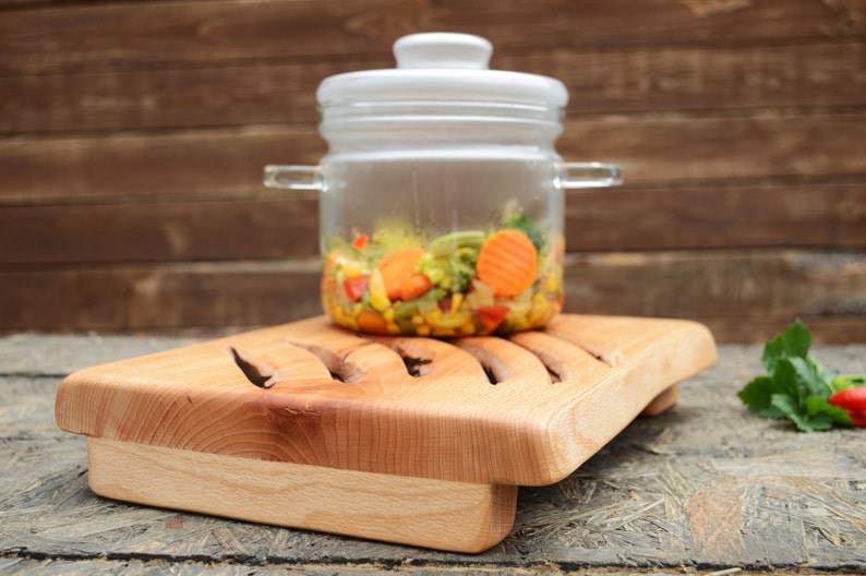 Wooden Kitchen Rack Hot Pot Stand Kitchen Accesories Hot Etsy