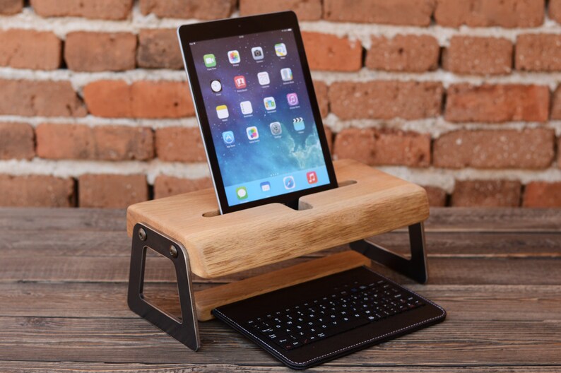 iPad stand iPad station Modern iPad holder Gift ideas iPad wooden stand iPad dock