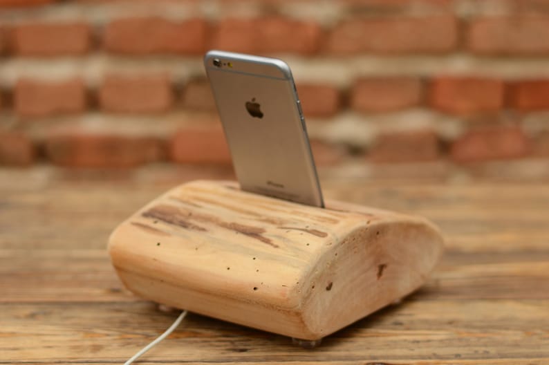 Wooden iPhone 6 stand Wood charging dock Woodworking gifts Husband gift Phone holder iphone 7 plus iPhone desk holder Mobile stand