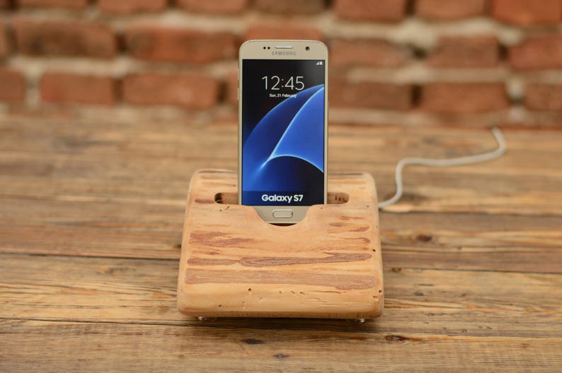 Wooden iPhone 6 stand Wood charging dock Woodworking gifts Husband gift Phone holder iphone 7 plus iPhone desk holder Mobile stand