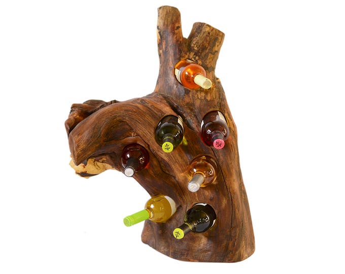 Log Wine Rack Wooden Wine Rack Riddling Rack Solid Wood Etsy