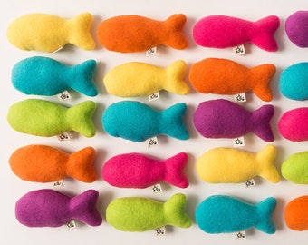 Tropical Catnip Fish 3-Pack| catnip fish toys| handmade catnip fish| cat toy multi pack