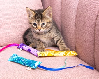 Crinkle Sticks Cat Toy (Set of 3) | crinkle cat toys| catnip free toy| handmade cat toys