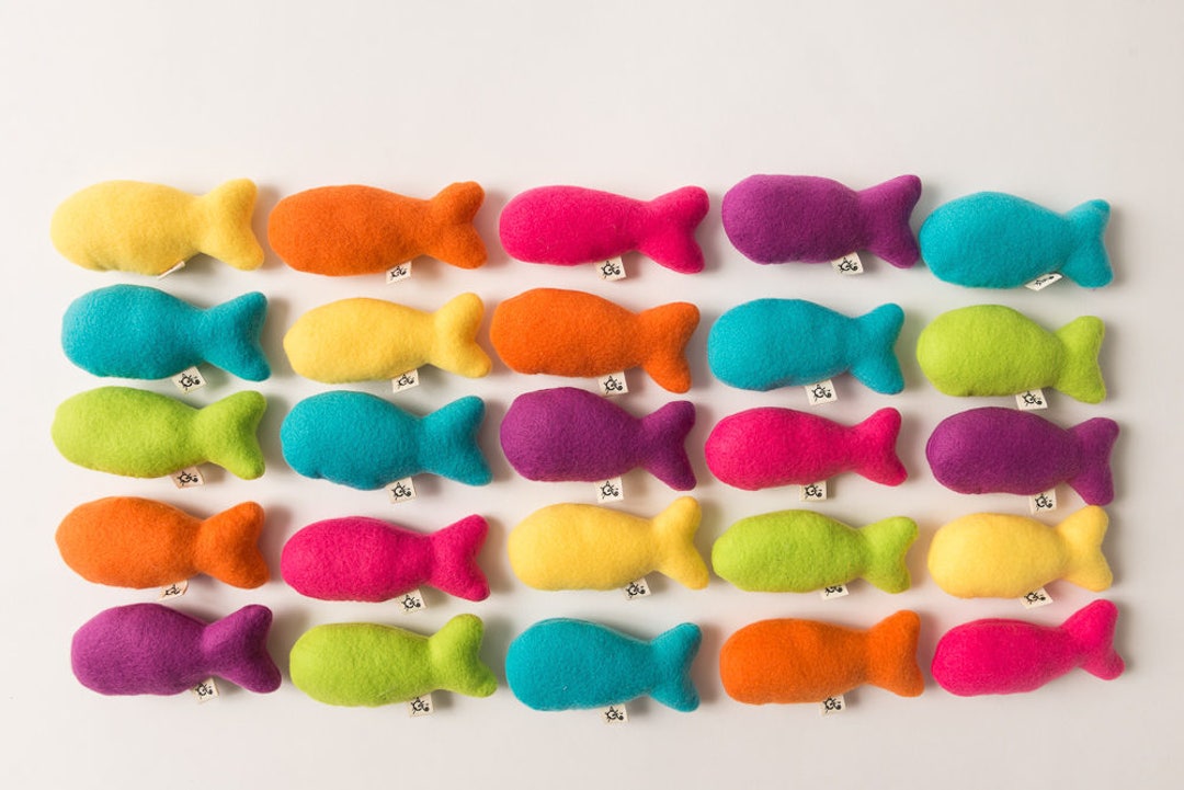 Tropical Catnip Fish 3pack Catnip Fish Toys Handmade Catnip Fish Cat