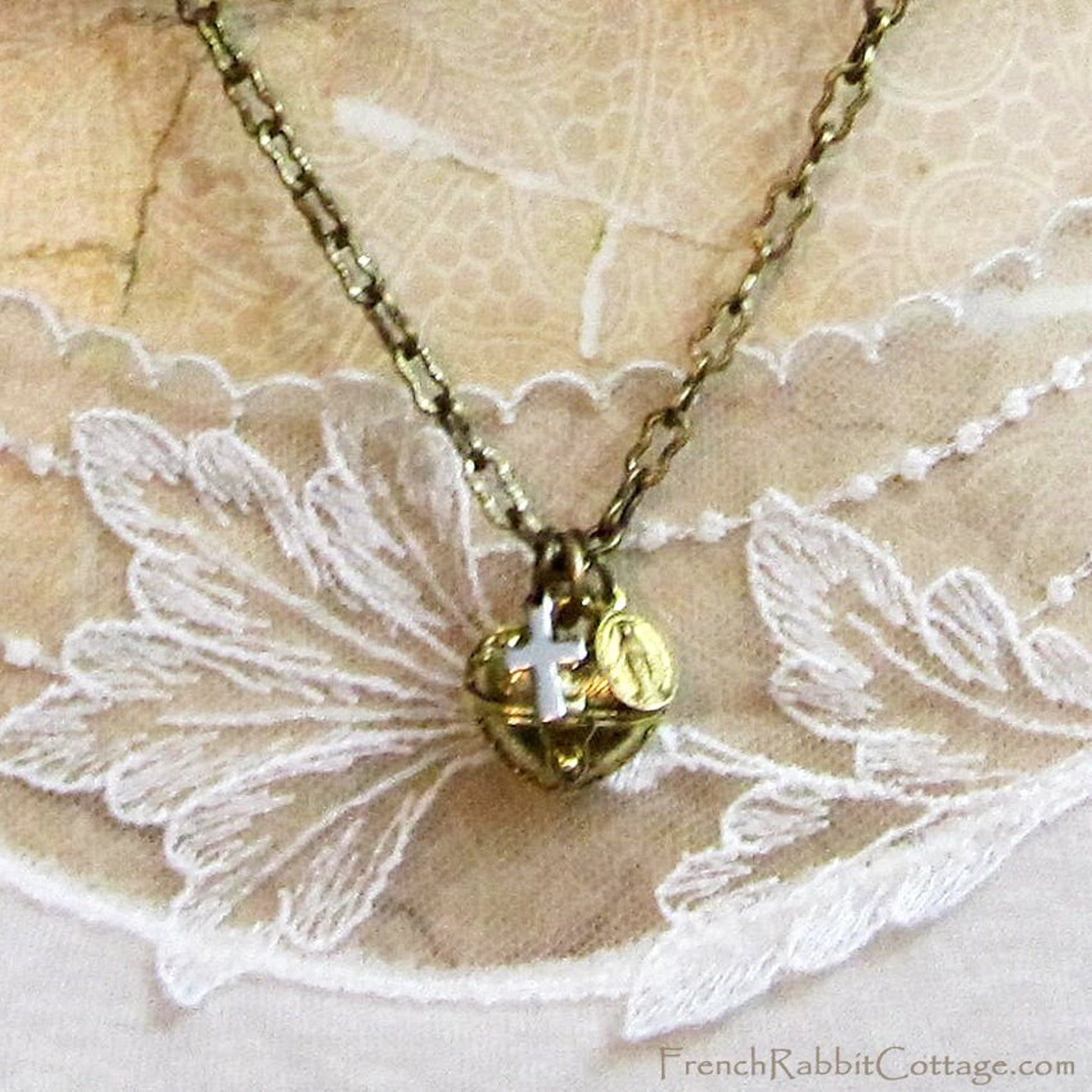 Prayer Box Heart Locket Necklace. Miraculous Medal Catholic - Etsy