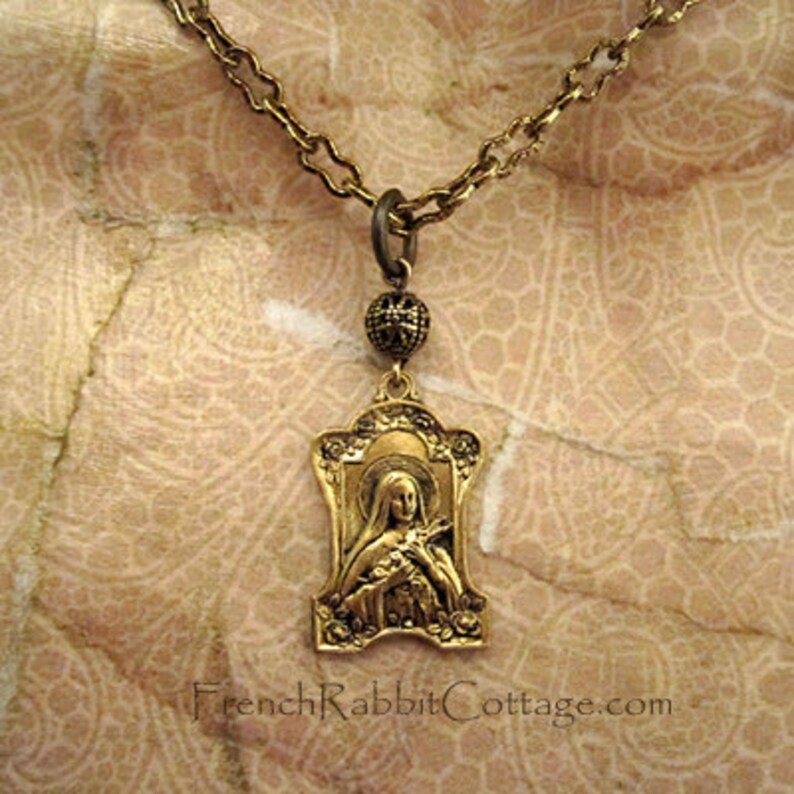 St Teresa Necklace Pendant.saint Therese of Lisieux.theresa Etsy