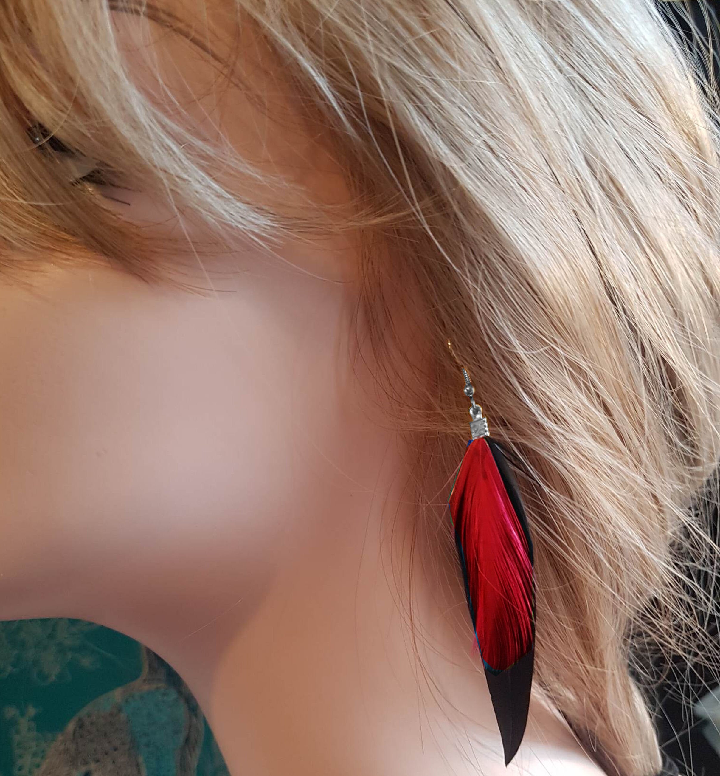 Feather Earrings Etsy UK