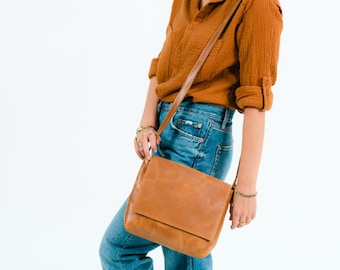 Leren crossbody tas, kleine leren messengertas, zwarte leren tas voor dames, leren tas, kleine leren tas, leren schoudertas