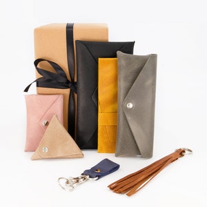 Accesorios de cuero, Caja de cumpleaños, Estuche con cremallera, Cajas de regalo, Monedero, Estuche para gafas, Regalo de cuero unisex, Regalo de cuero para damas de honor