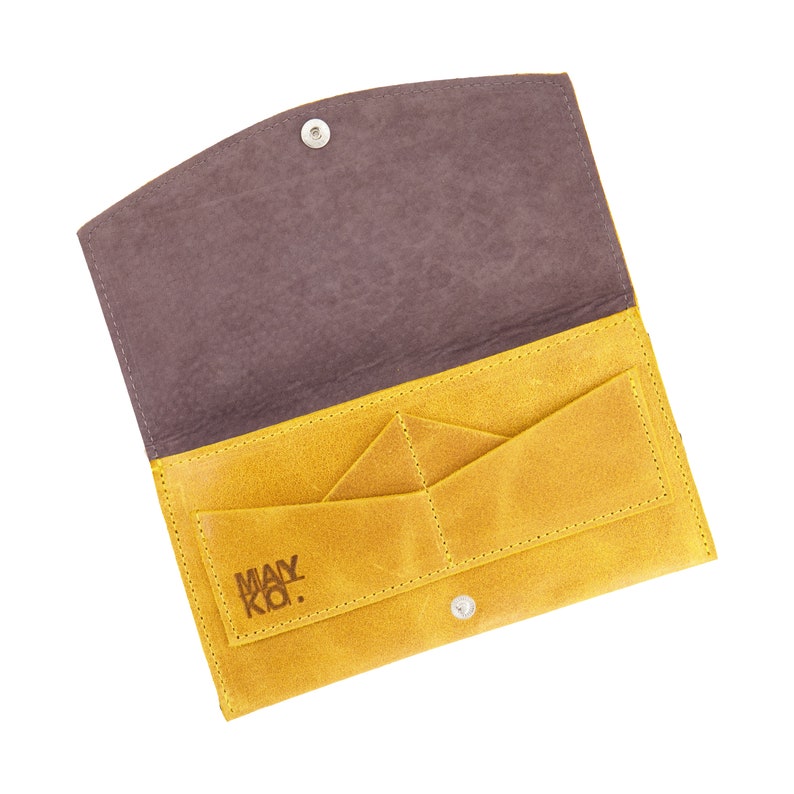Cartera de cuero, Cartera de mujer, Monedero pequeño, Regalo de cuero para ella, Cartera de cuero para mujer, Cartera de mano, Cartera minimalista, Cartera para mujer imagen 8