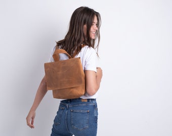Backpack, Brown Leather Bag, Backpack Purse, Small Leather Bag, Back Bag, Personalized Leather Bag, Leather Backpack, Backpack Woman, MAYKO