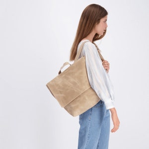 Backpack Women, Sturdy Leather Backpack Bag, Rucksack Backpack, Leather Laptop Bag, Leather Personalized Bag, Backpack Purse, Travel Bag image 1
