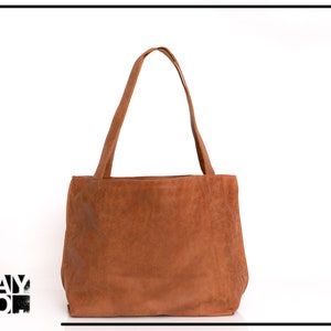 Women Leather Bag, Brown Leather Shoulder Bag, Leather Zipper Bag, Soft Leather Handbag, Woman Leather Bag SHIRI Bag image 9