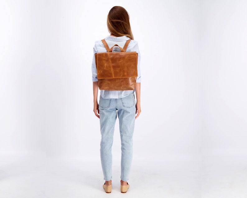 Brown Leather Backpack Laptop Bag Lawyer Gite For women Etsy