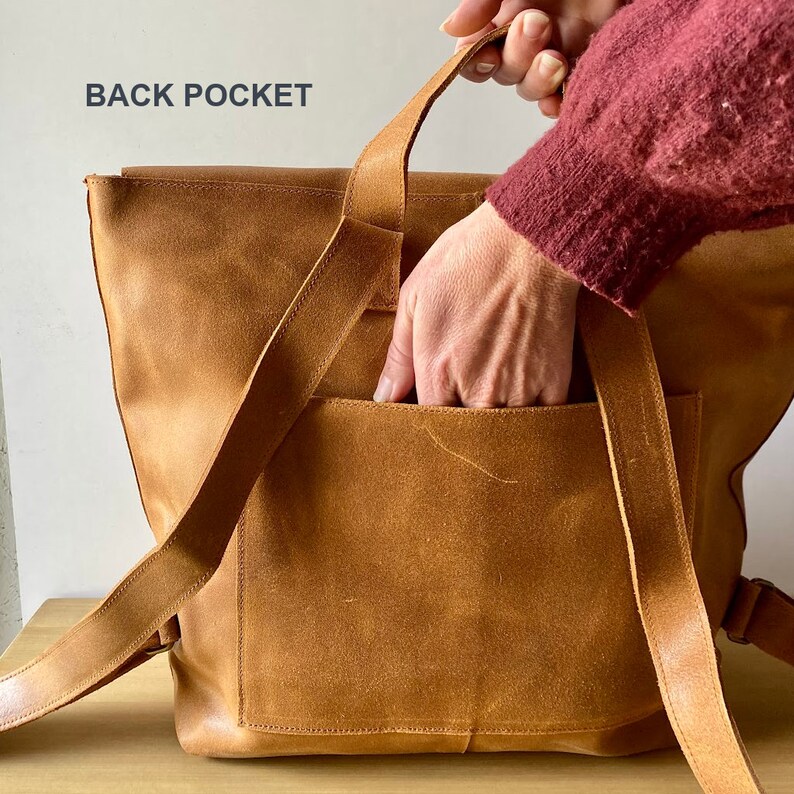 Backpack Women, Sturdy Leather Backpack Bag, Rucksack Backpack, Leather Laptop Bag, Leather Personalized Bag, Backpack Purse, Travel Bag image 4