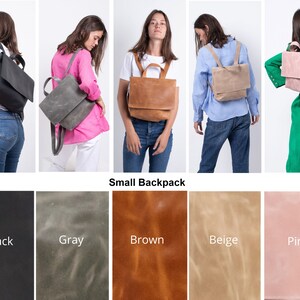 Leather Backpack Women, Leather Diaper Bag, Back pack, Rucksack, Personalized Leather Bag, Backpack Purse, Diaper Backpack, Woman Back Pack image 8