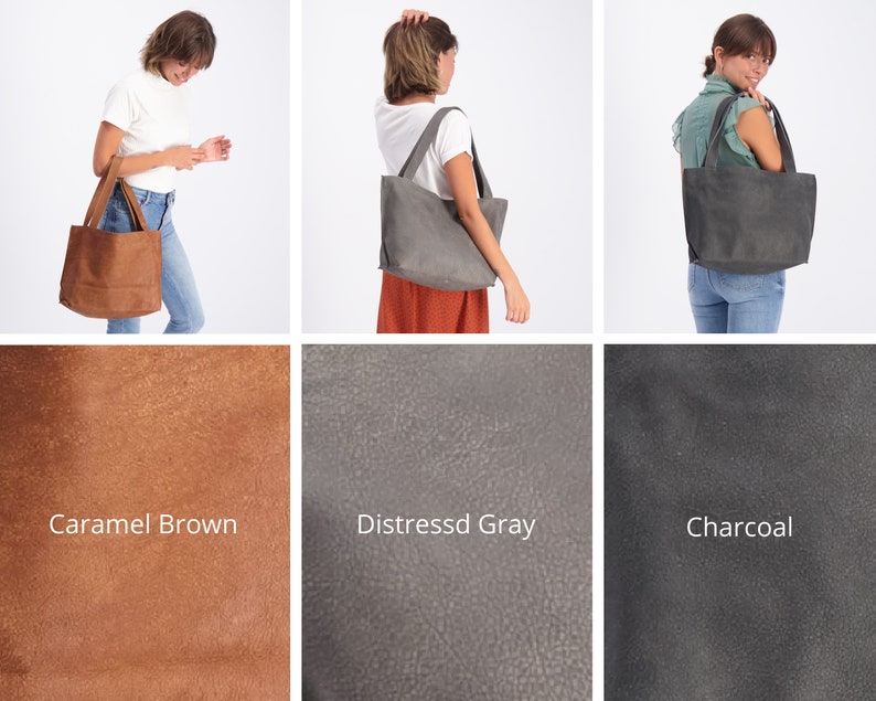 Women Leather Bag, Brown Leather Shoulder Bag, Leather Zipper Bag, Soft Leather Handbag, Woman Leather Bag SHIRI Bag image 4