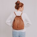 Brown Leather Backpack - Backpack purse - Grunge backpack - Woman Backpack - Drawstring Backpack Leather - Handmade Leather Back Pack product logo