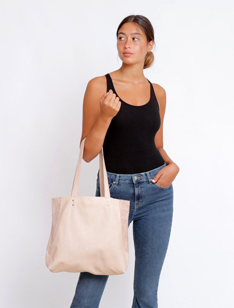 Soft Leather Bag MIRI Bag Handmade Leather Purse Tote Bag Nude Leather Bag Leather Tote Bag Shoulder Bag Women Bag Leather Bag