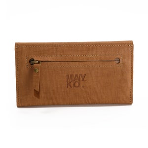 Cartera para mujer, Cartera de cuero, Monedero pequeño, Regalo de cuero para ella, Cartera de mano, Cartera minimalista, Cartera delgada, Cartera plegable imagen 7
