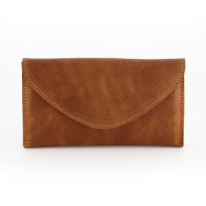 Cartera para mujer, Cartera de cuero, Monedero pequeño, Regalo de cuero para ella, Cartera de mano, Cartera minimalista, Cartera delgada, Cartera plegable imagen 2