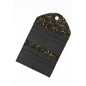 Cartera para mujer, Cartera de cuero, Monedero pequeño, Regalo de cuero para ella, Cartera de mano, Cartera minimalista, Cartera delgada, Cartera plegable imagen 8