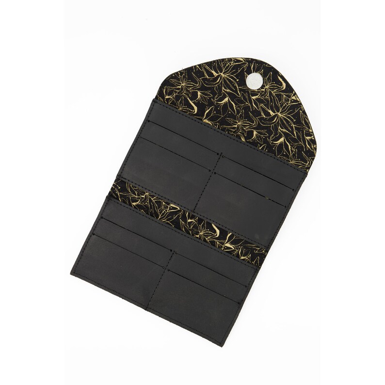 Cartera para mujer, Cartera de cuero, Monedero pequeño, Regalo de cuero para ella, Cartera de mano, Cartera minimalista, Cartera delgada, Cartera plegable imagen 8