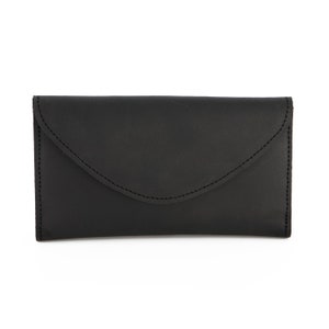 Cartera para mujer, Cartera de cuero, Monedero pequeño, Regalo de cuero para ella, Cartera de mano, Cartera minimalista, Cartera delgada, Cartera plegable imagen 4