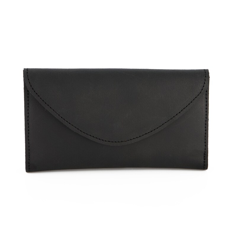 Cartera para mujer, Cartera de cuero, Monedero pequeño, Regalo de cuero para ella, Cartera de mano, Cartera minimalista, Cartera delgada, Cartera plegable imagen 4