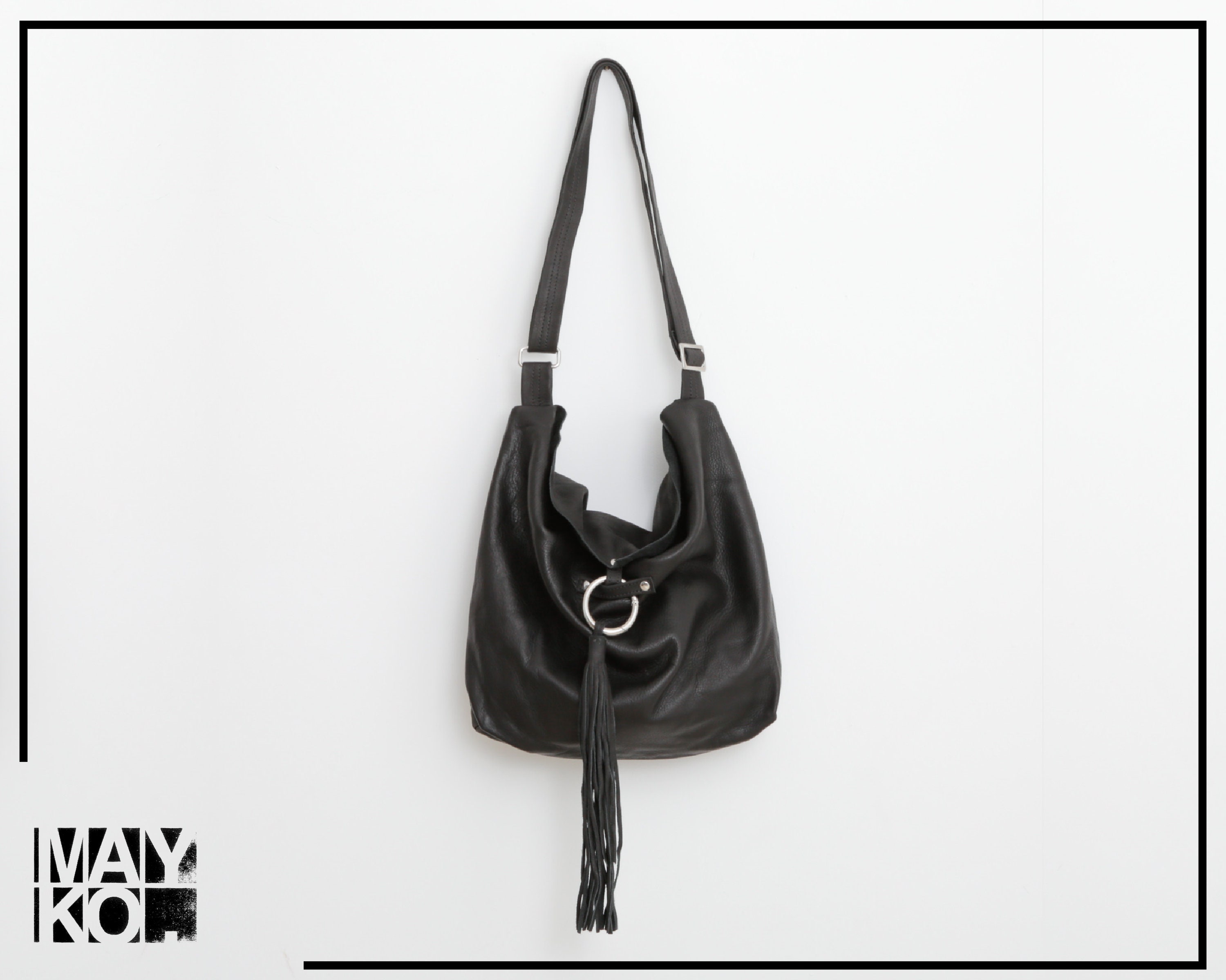 Black Leather Hobo Bag Women Leather Handbag Hobo Crossbody Etsy Canada