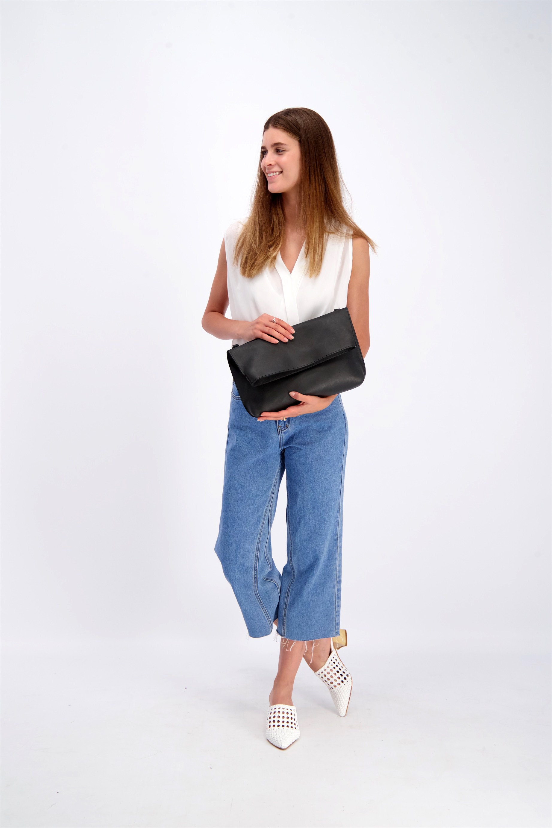 large fold over clutch