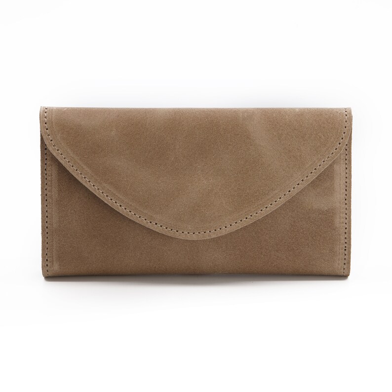 Cartera para mujer, Cartera de cuero, Monedero pequeño, Regalo de cuero para ella, Cartera de mano, Cartera minimalista, Cartera delgada, Cartera plegable imagen 5