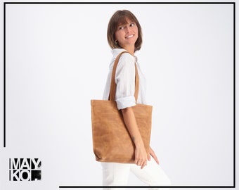 Leather Tote, Brown Leather Bag, Leather Tote Bag, Laptop Bag Woman, Shoulder Bag, Leather Tote With Zipper, Personalize Tote Bag For Woman