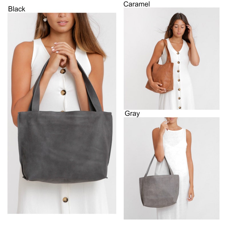 SALE Distressed gray Leather crossbody bag Women handbag | Etsy