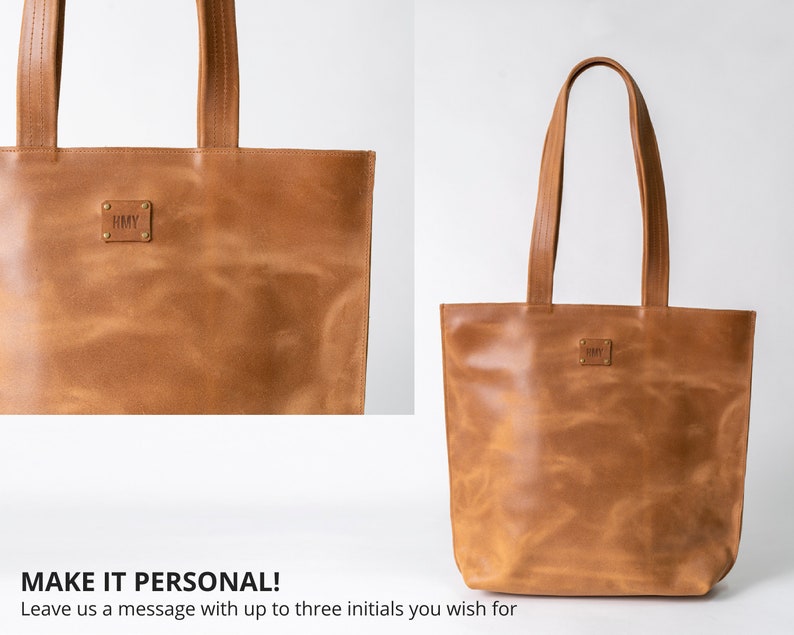 Leather Tote, Brown Leather Bag, Leather Tote Bag, Laptop Bag Woman, Shoulder Bag, Leather Tote With Zipper, Personalize Tote Bag For Woman image 4