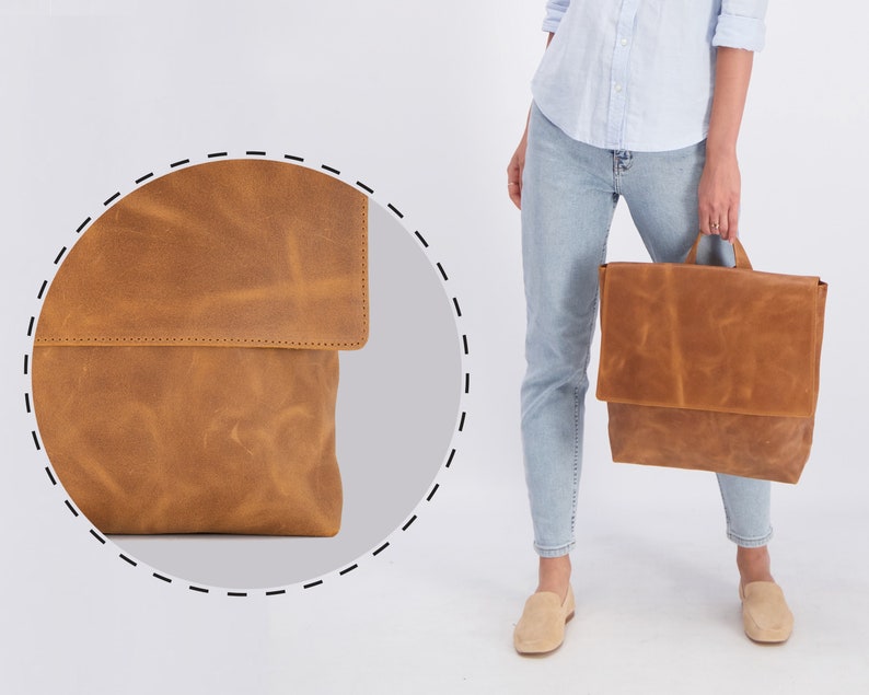 Brown Leather Backpack Laptop Bag Lawyer Gift for Women Etsy