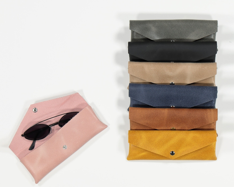 Personalized Gift Sunglasses Pouch Leather Eyeglass Holder Etsy