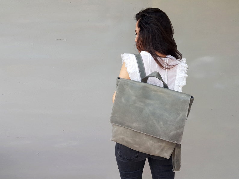 Personalized Gift for Women Leather Backpack Laptop Backpack Large Leather Backpack Brown Leather Backpack Leather Diaper Bag Backpack